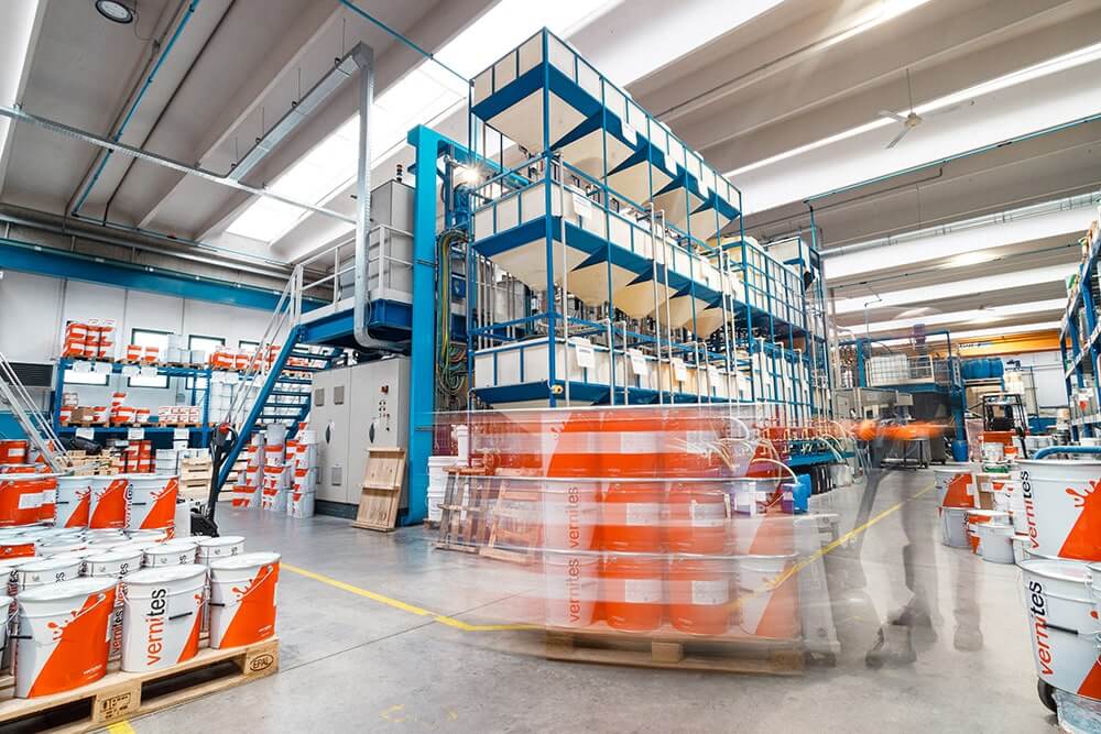 The Vernites manufacturing plant near Milan, where the coatings are produced